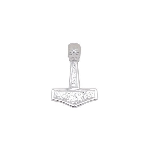 Siersbøl Thors hammer vedhæng i rhodineret sølv 15 x 24 mm